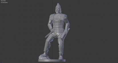 guerrero escultura hombre figurilla figura estatua Caballero Arte esculturas 3d print model - Mito3D