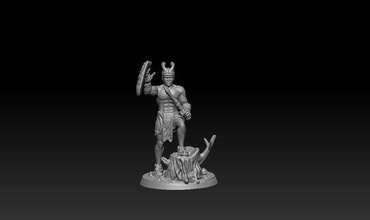 warrior 32mm dnd fantasy wow rpg table game warriors tabletop games toys board 3d print model - Mito3D