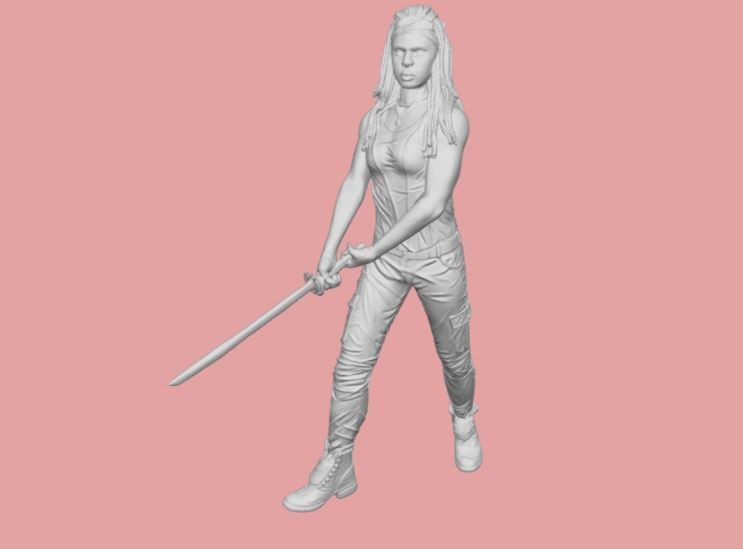 guerriero ragazza carattere cavaliere donna arma gioco valchiria realistico barbaro corpo mitologia nord spada figura miniatura scultura vichingo miniature figurine arte sculture 3D print model - Mito3D