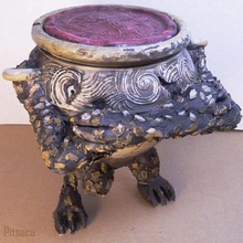 krieger krug hand ring 3dtapai ältestenring kriegerglas keramik topf halter unterstützung charakter monster alexander kunst skulpturen 3d print model - Mito3D