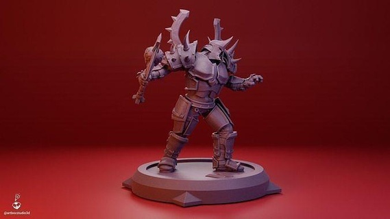 guerrero orco jefe militar maquinaria batalla Warcraft horda plato armadura campeón juegos juguetes 3d print model - Mito3D