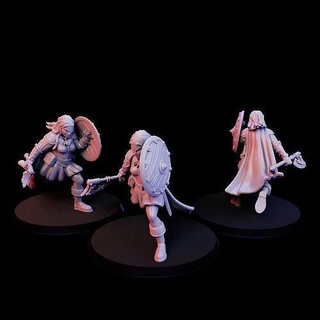 warrior woman player toy game miniature 3d 3dsculpture gametoys miniatures gamers play games toys board 3d print model - Mito3D