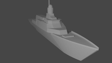 buque guerra militar embarcacion hombre viaje arte ilustración científico ciencias pasatiempo bricolaje diy 3d print model - Mito3D