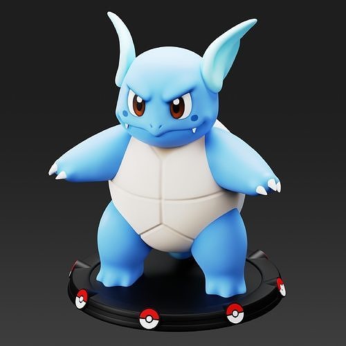 wartortle Pokémon Anime spritzen Blastoise Spiele Spielzeuge Kunst Skulpturen 3D print model - Mito3D