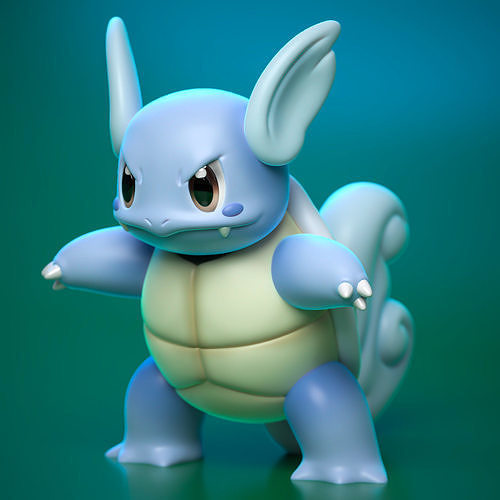 wartortle Pokémon eevee Vaporeon Jolteon Flareon espeon Umbreon leafeon Galzeon Sylveon Pikachu spritzen Blastoise Spiele Spielzeuge 3D print model - Mito3D