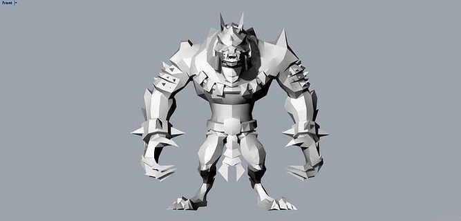 warwick lega leggende barone nashor animale mostro arte desing lol futuristico illustrazione intelligenza imminente acciaio guerriero 3d print model - Mito3D