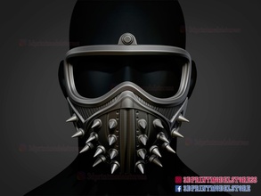 watch dogs mask - marcus holloway cosplay halloween husky custome knight helmet horror street games toys 3d print model - Mito3D