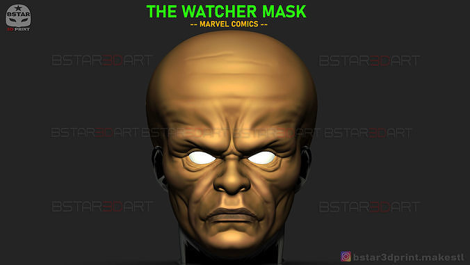 watcher mask - marvel comics thewatcher if it iron man captain america helmet costume cosplay accessories games toys 3D print model - Mito3D