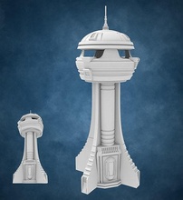 torre vigia construção 3d impressão modelo nave espacial scifi jogo guerra 3dprint 32mm bunker Guerra Estrelas necromunda martelo 40k espalhar terreno fdm jogos brinquedos borda 3d print model - Mito3D