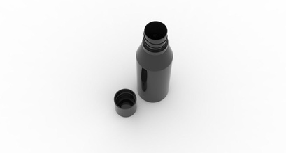 agua botella modelo wb2 negro plastico envase aislado aluminio vidriado limpiar prototipo 3d imprimible pasatiempo bricolaje diy mano herramientas 3d print model - Mito3D