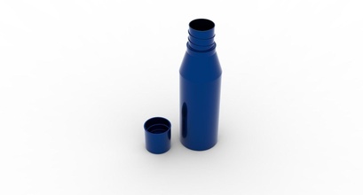 agua botella modelo wb2 azul plastico limpiar salud Leche líquido envase prototipo 3d imprimible pasatiempo bricolaje diy mano herramientas 3d print model - Mito3D