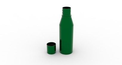 acqua bottiglia modello wb2 verde plastica contenitore isolato smaltato 3d stampabile prototipo passatempo Fai mano utensili 3d print model - Mito3D