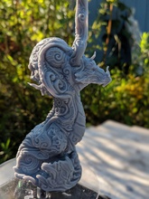 water dragon art ornate oriental scifi fantasy bust sculpture resinprint sculptures 3d print model - Mito3D