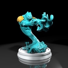 Wasser elementar Miniatur dnd Tischplatte Fantasie h2o Zahl Statue Skulptur Kunst Skulpturen 3d print model - Mito3D