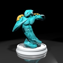 Su temel dnd5e dnd minyatür masaüstü fantezi mmorpg insansı okyanus deniz yaratık kurgusal Sanat heykeller 3d print model - Mito3D