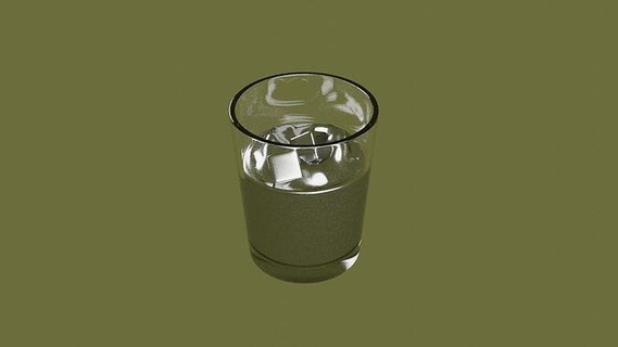 acqua bicchiere bevanda freddo arte ghiaccio 3dobject Casa cucina cenare 3d print model - Mito3D