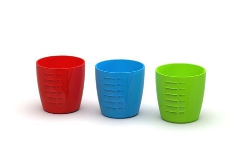 agua medición taza Jarra tarro plastico jarra medidora cocina comedor casa comida 3d print model - Mito3D