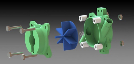 su pompa iş tasarruf tasarlama enerji model 3d alternatif rüzgar jeneratör zaman arsa yazıcı hobi kendin yap mekanik parçalar 3d print model - Mito3D