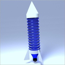 water rocket science missile nasa launcher launch space game fun exterior education engineering 3d print model - Mito3D