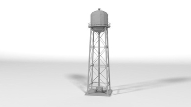 water tower towre print tank pip melbourne building architecture industrial town component structure usa city russian house 3d print model - Mito3D
