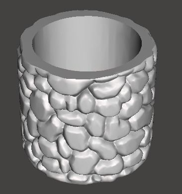 água panela vaso arte poço molde silício casa decoração 3D print model - Mito3D