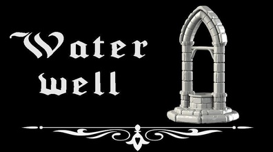 water well games-toys cemetery gate gothic fantasy edinburgh rpg wargame skirmish confrontaiton scenics scenario roof horror pozzo games toys board 3d print model - Mito3D