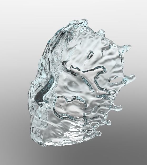 waterface summer cool water face art sculptures 3D print model - Mito3D