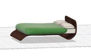 welle doppelt bett möbel mode schlaf startseite mantel schlafzimmer innere nacht zimmer waw haus 3d print model - Mito3D