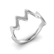 onda moda squillare anelli gioiello gioielleria nozze argento oro bellezza stampabile Fidanzamento 3d print model - Mito3D