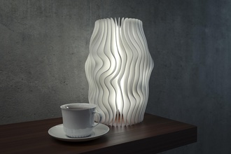 wave lamp 5 high quality version house art decor lighting 3d print model - Mito3D