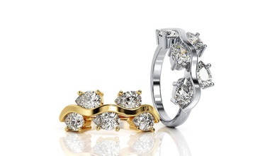 Welle pave ring-s-0001-r 2 Schmuck genial usa Kanada Europa engagement Hochzeit 14k Mode Silber gold Juwel ring Ohrring Ringe Diamant-ring europäischen brillant wave 3d print model - Mito3D