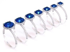 waverly anillo de diamantes oro la joyería compromiso gem brillante arete diamante el plata boda moda joya vintag conjunto los anillos 3d print model - Mito3D