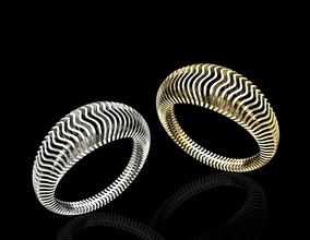 lion waves hair ring 3d printable stl jewelry rings gold silver platinum fashion stylish sterling leo men animal beast jungle 3d print model - Mito3D