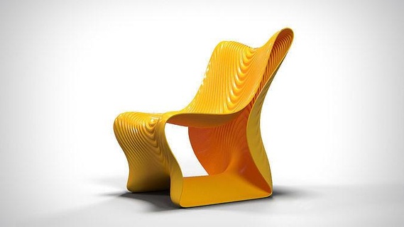 wavy chair wave red sea mawj nagami modern design seat interior furniture armchair plastic 3d print house 3d print model - Mito3D