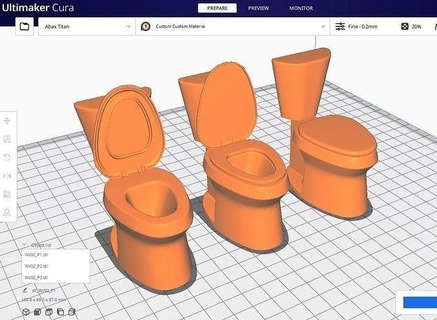 wc 02 stl Badezimmer Toilette Dusche Wasserhahn Möbel Bad Innere 3dprint Haushalt sinken Haus architektonisch 3d print model - Mito3D