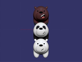 we nu ursos desenho animado rede jogos brinquedos 3d print model - Mito3D