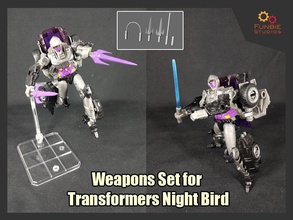 silah transformers gece kuşu ayarlayın oyun-oyuncak mınçıka katana sai oyunlar oyuncaklar oyuncak oyunları 3d print model - Mito3D