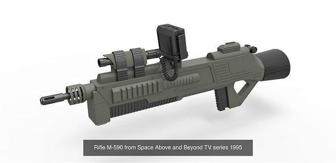 weapons space beyond tv series 1995 scifi spaceaboveandbeyond future trooper hobby diy 3d print model - Mito3D