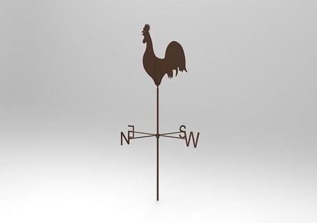 weather vane rooster weathervane weathercock wind windvane orientation roof compass direction storm south east west north metal old antique house outdoor 3d print model - Mito3D