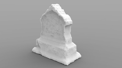 sorteado el memorial casa de desecho lápidas cementerio la cripta lápida tumba funeral las tumbas muertos entierro halloween horror esculturas al aire libre 3d print model - Mito3D