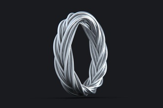 weaved wedding ring wire band weave etsy braid engagement hair jewelry jewellery silver female girl bridal marriage nest golden ct rings 3d print model - Mito3D