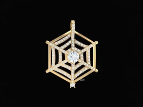 rede aranha pingente 238 joalheria moda acessórios ouro diamante homem homens mulher mulheres unissex Projeto feng shui pingentes 3d print model - Mito3D