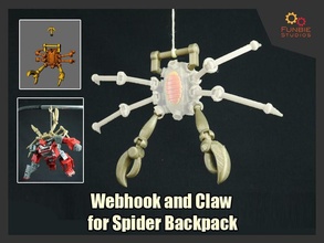webhook garra adicionar transformador aranha mochila transformadores addons acessórios jogos brinquedos 3d print model - Mito3D