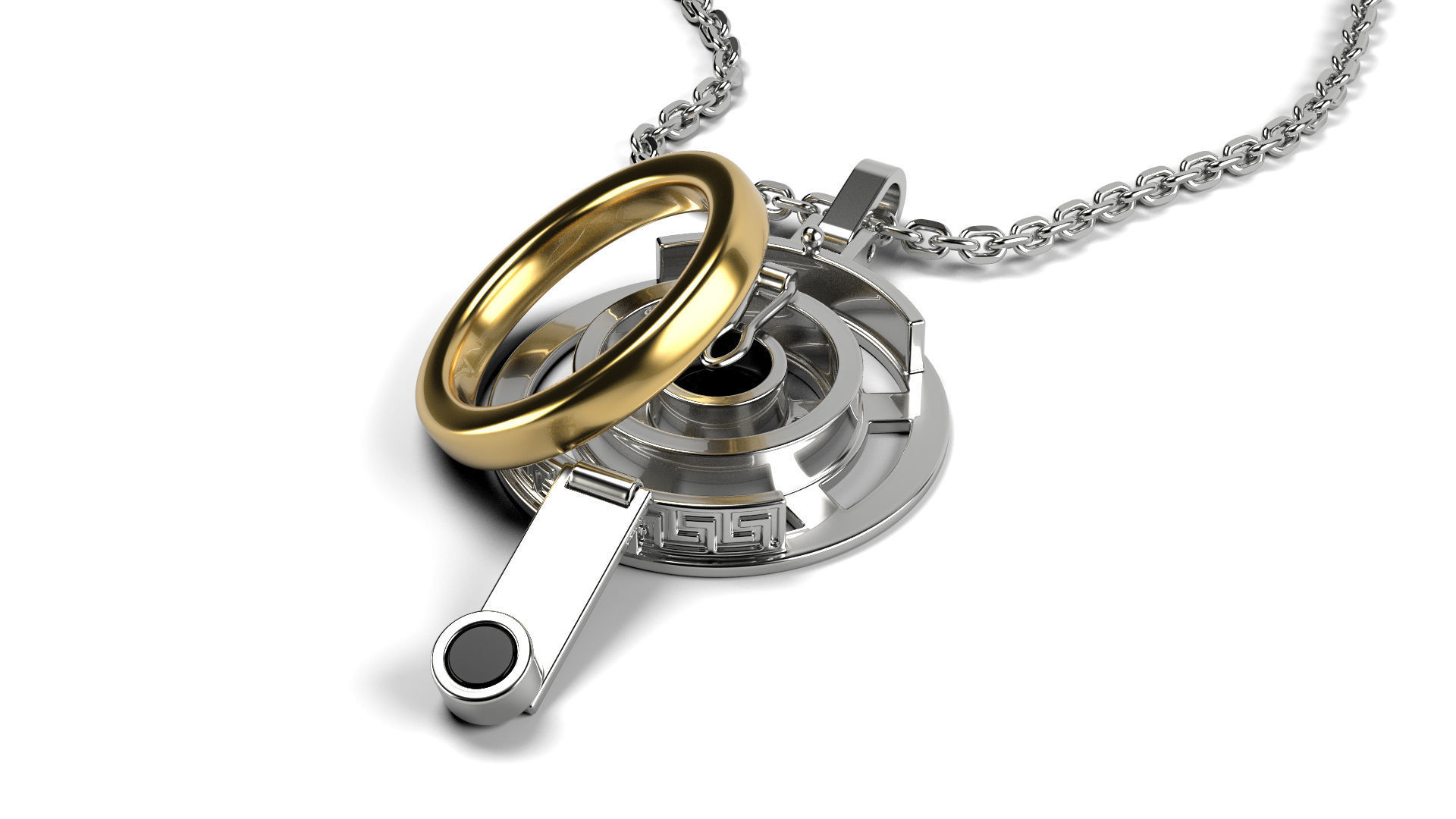 weddeng ring holder pendant jewelry silver printable wedding necklace white pendants 3D print model - Mito3D