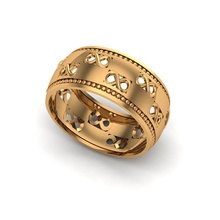 Hochzeit 4 Schmuck Gold leuchtenden Luxus disjunkt Jäten Sterling druckbar Juwel Ring Engagement Halskette Diamant Mode Silber vintag Armband Ringe 3d print model - Mito3D