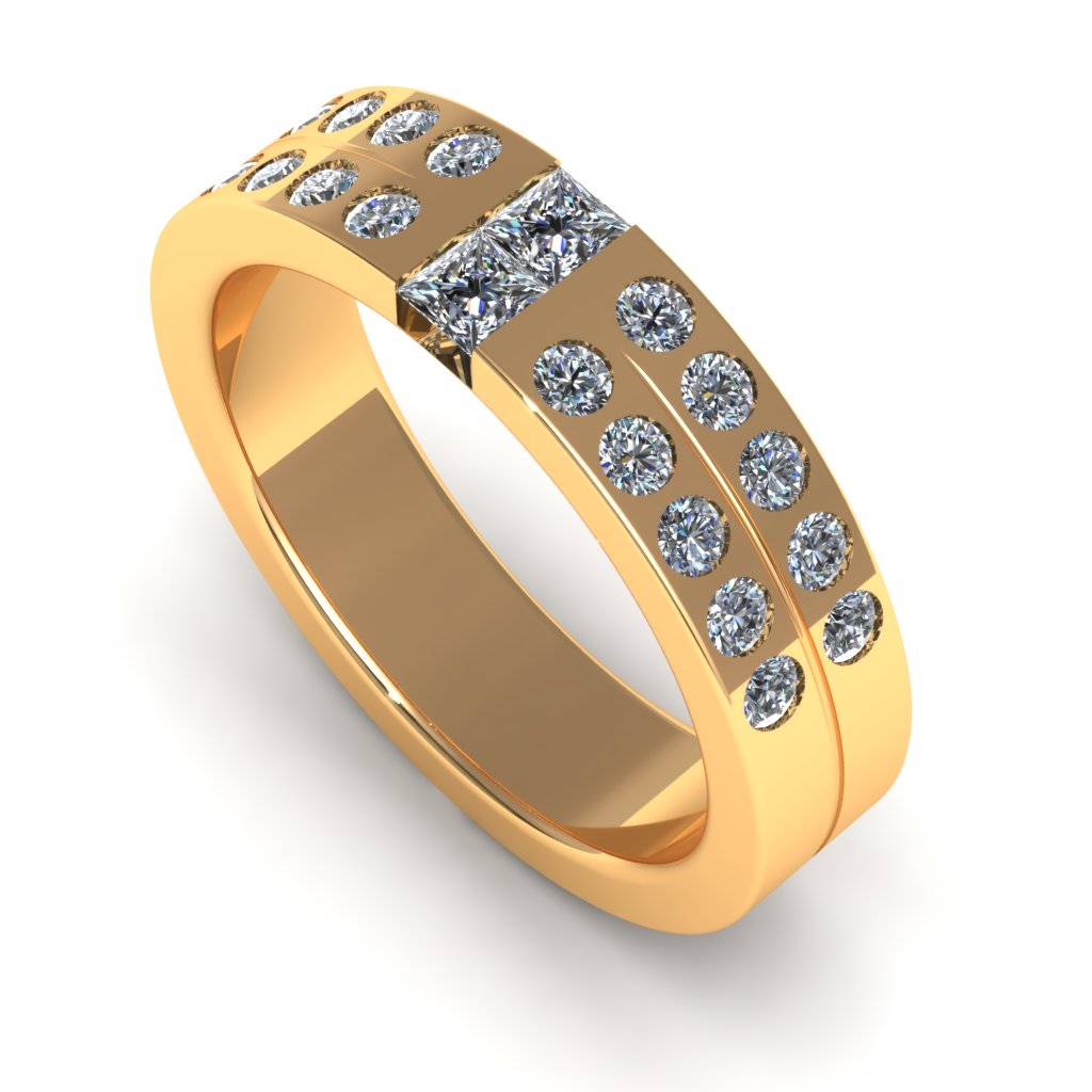 banda de casamento jóias pulseira anel diamante safira branco ouro sterling prata o engajamento cad printable 3d design pingente brinco grande boa a moda personagem humanos roupas natal impressão anéis 3D print model - Mito3D
