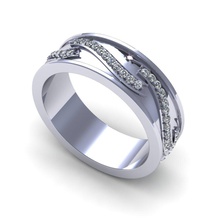 düğün band takı moda halhal bilezik yüzük elmas mücevherleri Safir beyaz altın sterling Gümüş nişan cad yazdırılabilir 3d tasarım kolye küpe harika iyi solitaire karakter insan giyim Noel baskı yüzüğü tektaş 3d print model - Mito3D