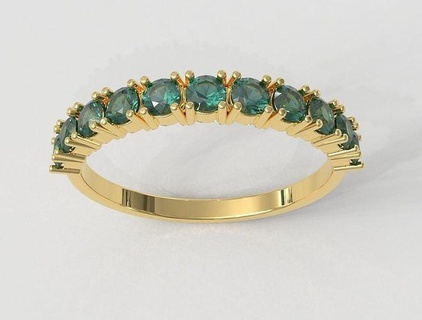 Boda banda anillo anillos oro joyería joya paulorani moda Moda clásico moderno plata diamante piedra preciosa imprimible 3d print model - Mito3D