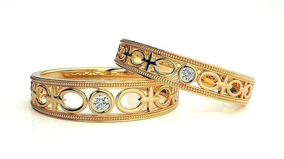 mariage bande 114 bijoux bague or imprimable brillant anneaux diamant engagement luxe solitaire platine précieux gemme argent 3d print model - Mito3D