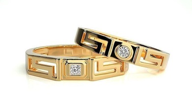 Boda banda 1349 joyería joya anillo oro imprimible brillante anillos diamante compromiso lujo solitario platino precioso 3d print model - Mito3D